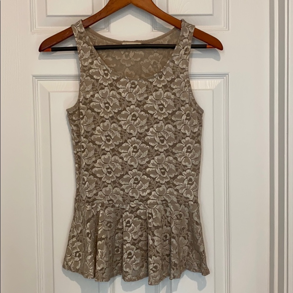 Floral print peplum top
